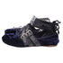Women's Miu Miu Double-Buckled Self-Tie Ballet Flats in Navy Blue Velvet