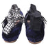 Women's Miu Miu Double-Buckled Self-Tie Ballet Flats in Navy Blue Velvet
