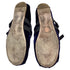 Women's Miu Miu Double-Buckled Self-Tie Ballet Flats in Navy Blue Velvet