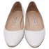 Women's Manolo Blahnik Pointed-Toe Low-heeled Pumps in White Leather