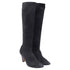 Women's Manolo Blahnik Pointed-Toe Knee-High Boots in Black Suede
