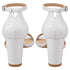 Women's Stuart Weitzman Ankle Strap Sandal Heels in White Leather