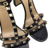 Women's Valentino Garavani Rockstud T-Strap Sandal Heels in Black Leather
