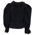 Women's Ulla Johnson Ruffled Collar Blouse in Black Cotton