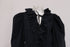 Women's Ulla Johnson Ruffled Collar Blouse in Black Cotton