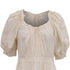 Women's Ulla Johnson Puffed-Sleeve Midi Tiered Dress in Cream Cotton