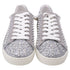 Women's Stuart Weitzman Goldie Faux Pearl-Embellished Sneakers in Silver Glitter