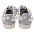Women's Stuart Weitzman Goldie Faux Pearl-Embellished Sneakers in Silver Glitter