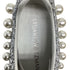 Women's Stuart Weitzman Goldie Faux Pearl-Embellished Sneakers in Silver Glitter