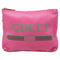 Logo Portfolio Pouch Printed Leather Medium