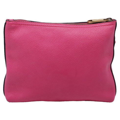 Logo Portfolio Pouch Printed Leather Medium