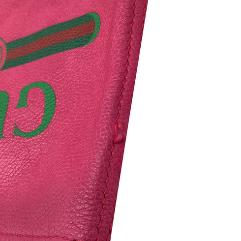 Logo Portfolio Pouch Printed Leather Medium