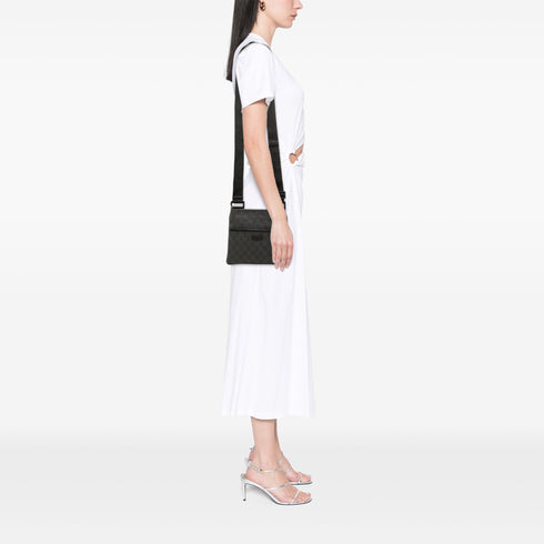 Flat Messenger Bag GG Coated Canvas Small