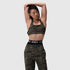 W039. LYCRA® Hybrid Sports Bra - Dark Camo