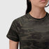 W018. AeroSilver® Cropped Tee - Dark Camo