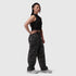 W023. LYCRA® Ribbed Mockneck Tank - Black
