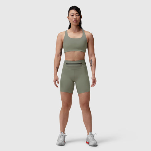 W039. LYCRA® Hybrid Sports Bra - Sage