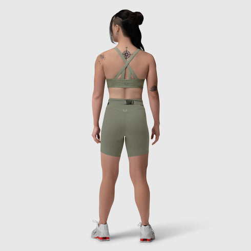 W039. LYCRA® Hybrid Sports Bra - Sage