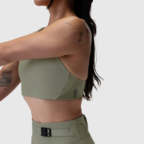 W039. LYCRA® Hybrid Sports Bra - Sage