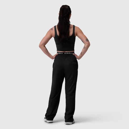 W036. Ripstop Relaxed Track Pant - Black