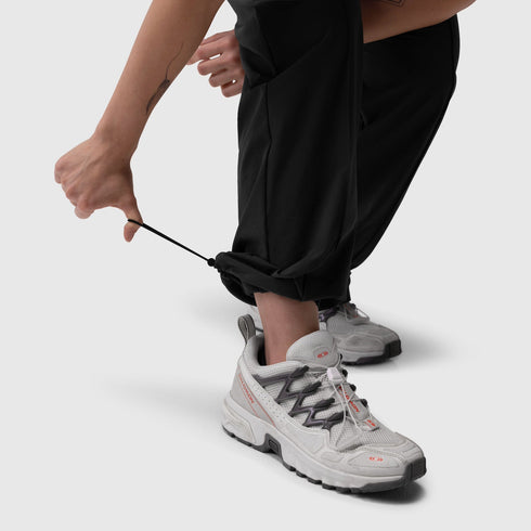 W036. Ripstop Relaxed Track Pant - Black