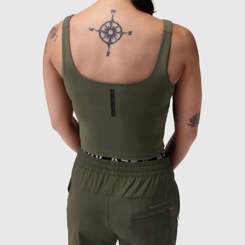 W022. LYCRA® 2-in-1 Tank Top - Olive