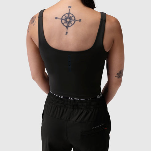 W022. LYCRA® 2-in-1 Tank Top - Black
