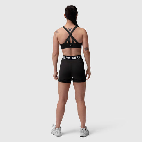 W039. LYCRA® Hybrid Sports Bra - Black