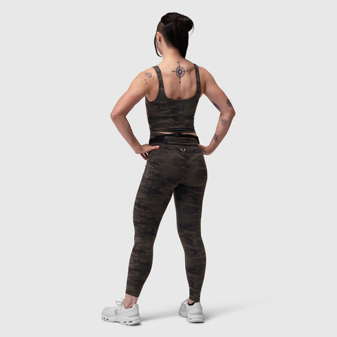 W022. LYCRA® 2-in-1 Tank Top - Dark Camo