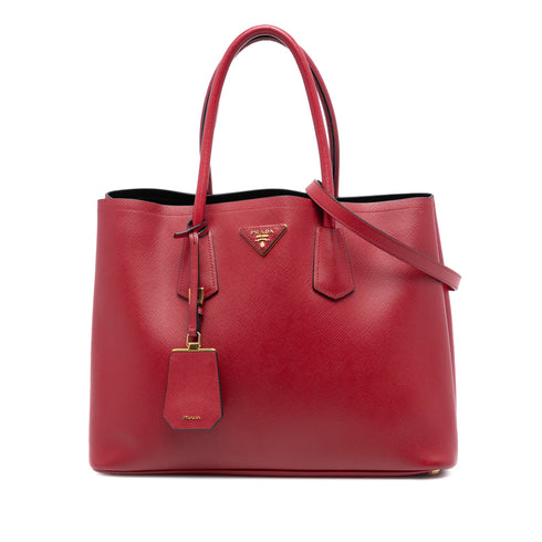 Cuir Double Tote Saffiano Leather Medium