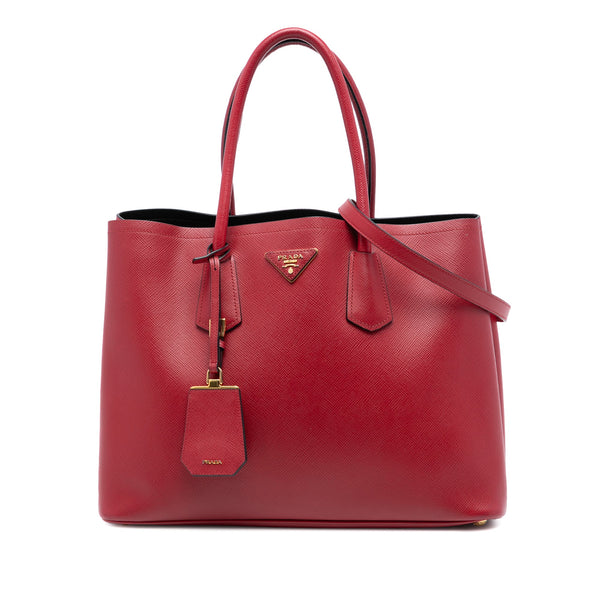 Cuir Double Tote Saffiano Leather Medium