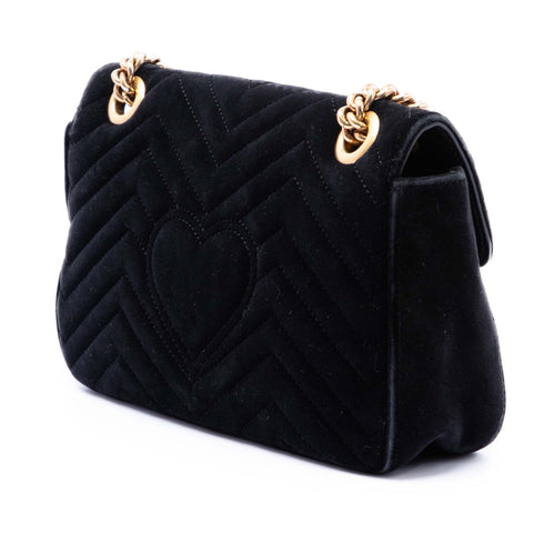 GG Marmont Flap Bag Matelasse Velvet Small