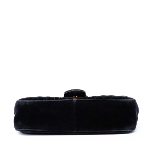 GG Marmont Flap Bag Matelasse Velvet Small