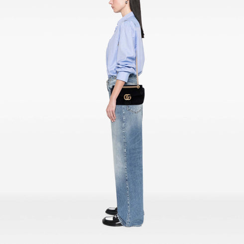 GG Marmont Flap Bag Matelasse Velvet Small