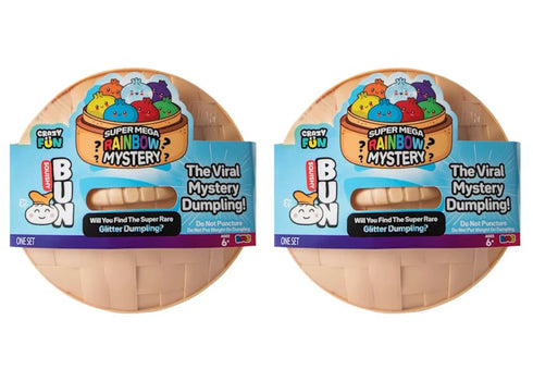 Squishy Bun Super Mega Rainbow Mystery Squishy "Dumpling" (Glitter Version) Blind Box 2x Lot