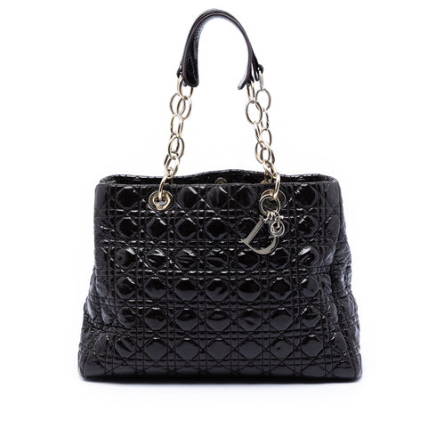 Soft Chain Tote Cannage Quilt Patent Large