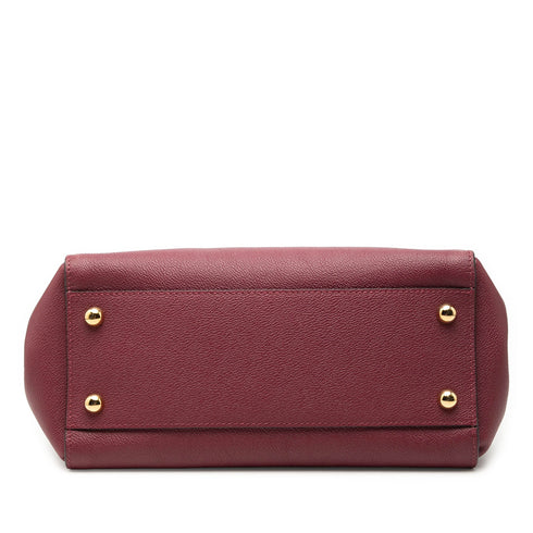 Buckle Tote Leather Medium