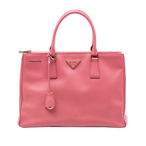 Double Zip Lux Tote Saffiano Leather Medium