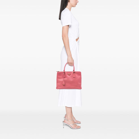 Double Zip Lux Tote Saffiano Leather Medium
