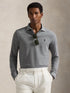 RALPH LAUREN Custom Slim Fit Mesh Polo Shirt Canterbury Heather