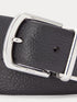 RALPH LAUREN Reversible Pebble Leather Belt Black/Navy