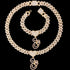 Cursive Letter Pendant Cuban Chain and FREE Bracelet