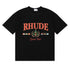 Rhude T-shirts Flag Badge Cotton Casual Short Sleeve Men and Women