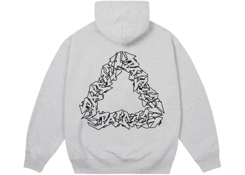 Palace P3 Piece Hoodie Grey Marl