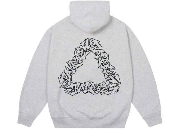 Palace P3 Piece Hoodie Grey Marl