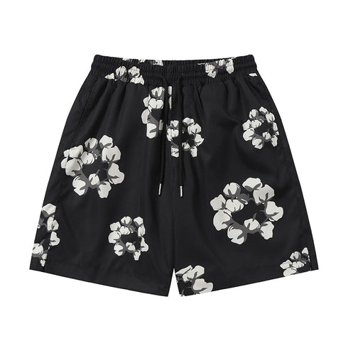 Denim Tears Shorts Yellow flower woven