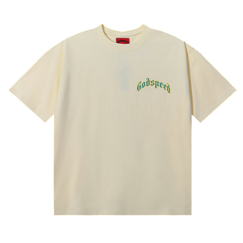 Godspeed T-shirts Masked Man Printed Cotton Crew Neck Short Sleeve Men and Women