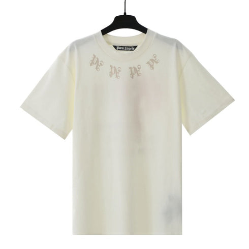 Palm Angels T-shirt Letter Painted Coconut Tree Print Short Sleeve T-shirt