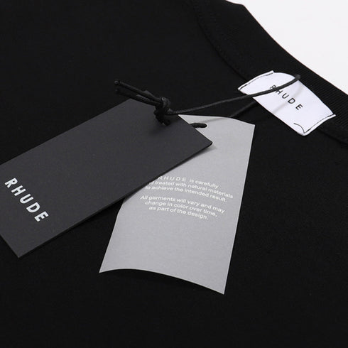 Rhude T-shirt Micro Label Alphabet Art Abstract Short Sleeve T-shirt