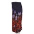 Women's Dries van Noten Floral Print Midi Skirt in Black Viscose